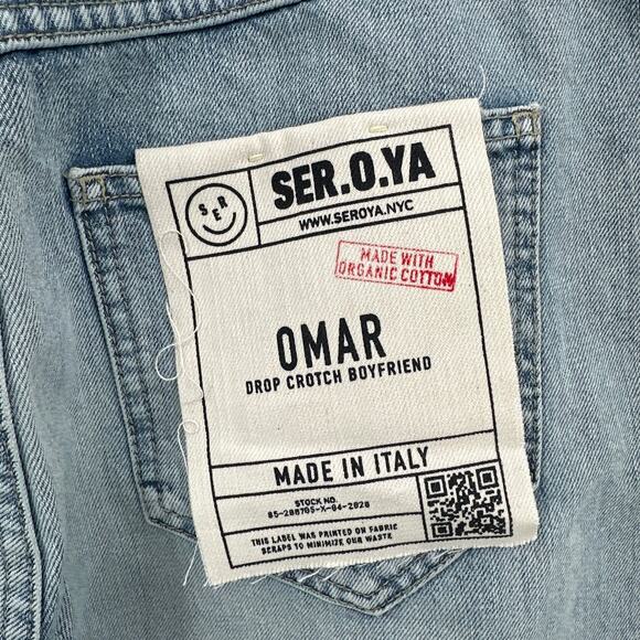 SER.O.YA Omar Drop Crotch Boyfriend Jeans Size 28 NWT - Picture 5 of 10